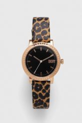Dkny zegarek NY6637 damski kolor złoty. Żółte zegarki DKNY, szklane. W wyprzedaży za 459.99 zł.