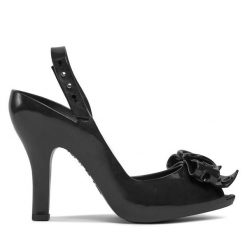 Sandały Melissa. Czarne sandały Melissa, bez wzorów, bez obcasa, na słupku, bez zapięcia. Za 459.99 zł.