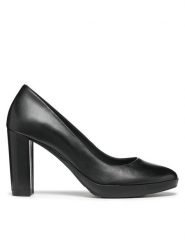 Geox Czółenka D Walk Pleasure 85 D35TFA 000Y3 C9999 Czarny. Czarne czółenka Geox, bez wzorów, ze skóry, bez obcasa, bez zapięcia. Za 649.99 zł.