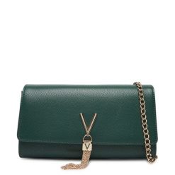 Torebka Valentino. Zielone kopertówki Valentino, bez wzorów, wizytowe, bez dodatków. Za 269.99 zł.