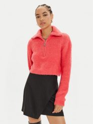 Patrizia Pepe Golf 2K0298 K222 Koralowy Relaxed Fit. Pomarańczowe swetry Patrizia Pepe, bez wzorów, z syntetyku, bez ramiączek. Za 499.99 zł.