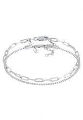 Elli PREMIUM Damski zestaw podstawowy 2 częściowy z rodowanego srebra próby 925 Sterling Silver Bransoletki 1 ct. Szare bransoletki Elli PREMIUM, srebrne. Za 333.99 zł.