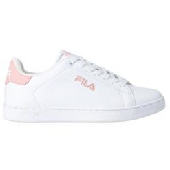 Buty damskie do chodzenia Courtbay Linear Wmn białe. Białe buty sportowe lifestyle Fila, bez wzorów, casualowe, bez zapięcia. W wyprzedaży za 179.00 zł.