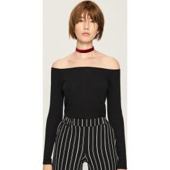 Bluzka z odkrytymi ramionami - Czarny. Bluzki marki Reserved. W wyprzedaży za 19.99 zł.