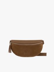 Brązowa torebka nerka. Brązowe torebki klasyczne Brawo sp. z o.o., bez wzorów, ze skóry, klasyczne, bez dodatków. Za 229.99 zł.