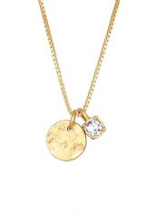 Elli Damski wisiorek pasjans z kryształem ze srebra próby 925 sterling silver Naszyjniki 1 ct. Szare naszyjniki Elli, z materiału, z cyrkonią, srebrne. Za 243.99 zł.