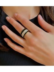 Les Petites Précieuses Pozłacany pierścionek z cyrkoniami rozmiar: 52. Czarne pierścionki Les Petites Précieuses, z cyrkonią, pozłacane. Za 304.99 zł.