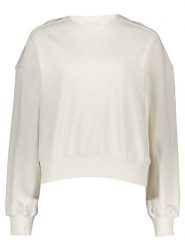 Calvin Klein Bluza w kolorze kremowym rozmiar: S. Brązowe bluzy Calvin Klein, s, bez wzorów, z bawełny, bez ramiączek, bez kaptura. Za 191.95 zł.