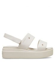 Crocs Sandały Brooklyn 4U 210676 Beżowy. Brązowe sandały Crocs, bez wzorów, z tworzywa sztucznego, bez obcasa, na płaskiej podeszwie, bez zapięcia. Za 259.99 zł.