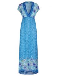 Mint & mia Sukienka w kolorze niebieskim rozmiar: 38. Niebieskie sukienki mint & mia, bez wzorów, z wiskozy, bez kołnierzyka, bez ramiączek, maxi. Za 299.37 zł.