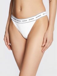 Guess Figi brazylijskie Carrie O2BE04 KBBU1 Biały. Białe figi Guess, z aplikacjami, z bawełny. Za 49.99 zł.