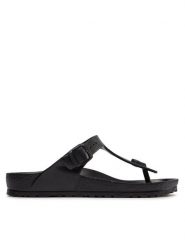 Birkenstock Japonki Gizeh 0128201 Czarny. Czarne japonki Birkenstock, bez wzorów, z tworzywa sztucznego. Za 179.99 zł.