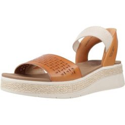 Sandały SKECHERS SLIP-INS BOBS SUN RAY Brązowy. Brązowe sandały Skechers, bez wzorów, z materiału, bez obcasa, bez zapięcia. Za 279.99 zł.