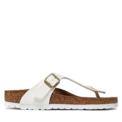 Japonki Birkenstock. Białe japonki Birkenstock, bez wzorów. Za 449.99 zł.