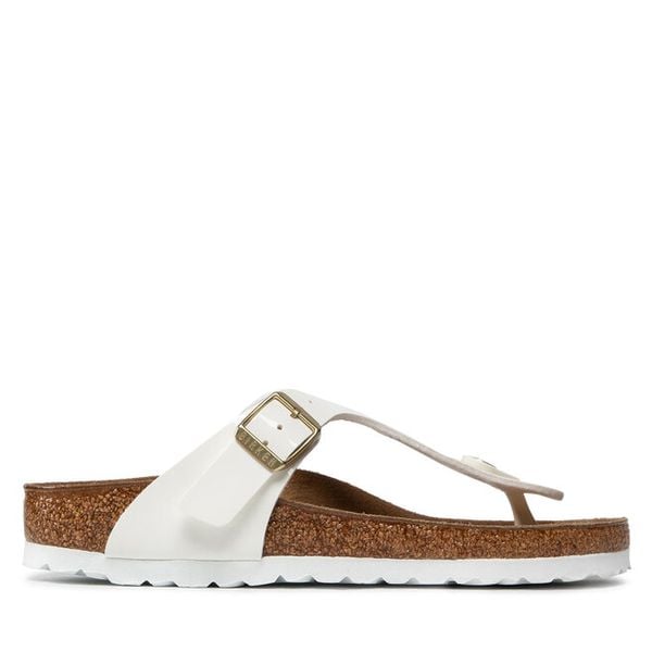 Japonki Birkenstock. Białe japonki Birkenstock, bez wzorów. Za 449.99 zł.
