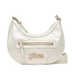 Torebka Guess. Białe listonoszki Guess, z aplikacjami, bez dodatków. Za 219.99 zł.