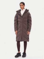 Jack Wolfskin Płaszcz zimowy Marienplatz 1206971 Brązowy Regular Fit. Brązowe płaszcze Jack Wolfskin, na zimę, s, bez wzorów, z syntetyku, bez kaptura. Za 1,399.00 zł.