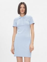 Tommy Hilfiger Sukienka codzienna 1985 WW0WW37853 Błękitny Slim Fit. Niebieskie sukienki Tommy Hilfiger, na co dzień, xs, bez wzorów, z bawełny, bez kołnierzyka, bez ramiączek, proste. Za 359.99 zł.