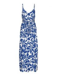 Vero Moda Sukienka "Easy" w kolorze niebiesko-białym rozmiar: XS. Niebieskie sukienki Vero Moda, xs, bez wzorów, z tkaniny, bez kołnierzyka, bez ramiączek, maxi. Za 78.10 zł.