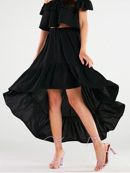 Awama Spódnica w kolorze czarnym rozmiar: L/XL. Czarne spódnice Awama, l, bez wzorów, midi, asymetryczne. Za 153.34 zł.