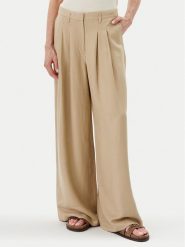 Herskind Spodnie materiałowe 5503840 Beżowy Regular Fit. Brązowe spodnie materiałowe Herskind, bez wzorów, z materiału. Za 679.99 zł.