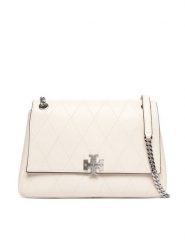 Tory Burch Torebka Charlie Quilted Shoulder Bag 185828 Beżowy. Brązowe torebki klasyczne Tory Burch, bez wzorów, ze skóry, bez dodatków. Za 3,029.00 zł.