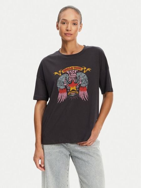 Noisy May T-Shirt Ida 27034417 Szary Relaxed Fit. Szare t-shirty Noisy May, m, bez wzorów, z bawełny, bez kołnierzyka, bez ramiączek. Za 59.99 zł.