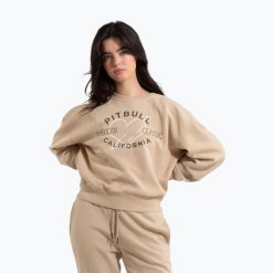 Bluza damska Pitbull Manzanita Heart Crewneck Sweatshirt. Brązowe bluzy bez kaptura PITBULL, l, bez wzorów, z bawełny, bez kaptura, na fitness i siłownię. Za 159.99 zł.