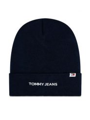 Tommy Jeans Czapka Linear Logo AW0AW15843 Granatowy. Niebieskie czapki zimowe Tommy Jeans, bez wzorów, z jeansu. Za 169.99 zł.