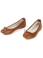 Anna Morellini Skórzane baleriny "Evanna" w kolorze jasnobrązowym rozmiar: 38. Brązowe baleriny Anna Morellini, bez wzorów, bez obcasa, bez zapięcia. Za 190.97 zł.