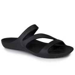 Klapki damskie Crocs KADEE II. Czarne klapki Crocs, bez wzorów, bez obcasa, bez zapięcia. Za 149.00 zł.