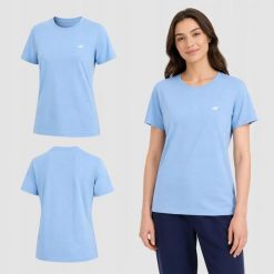 T-SHIRT DAMSKI 4F KOSZULKA SPORTOWA BAWEŁNIANA NA CO DZIEŃ F3308 SS26. Szare t-shirty sportowe 4f, uniwersalny, bez wzorów, z bawełny, bez ramiączek, na fitness i siłownię. Za 126.00 zł.