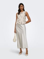 ONLY Spódnica w kolorze jasnoszarym rozmiar: M. Szare spódnice ONLY, na co dzień, m, bez wzorów, maxi, proste. Za 86.99 zł.