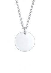 Elli Wisiorek damski Basic Round w srebrze próby 925 Sterling Silver Naszyjniki 1 ct Damski. Szare naszyjniki Elli, z materiału, srebrne. Za 211.64 zł.