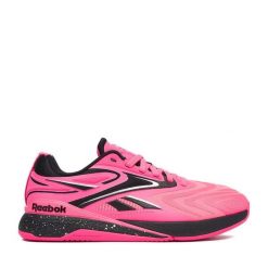 Buty na siłownię Reebok. Czerwone buty treningowe Reebok, bez wzorów, bez zapięcia, na fitness i siłownię. Za 599.99 zł.