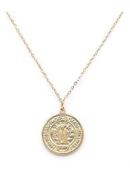 MOODE Naszyjnik "Annabella" z zawieszką - dł. 41 cm rozmiar: onesize. Żółte naszyjniki MOODE, z materiału, ze stali. Za 52.99 zł.