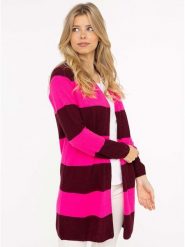 Zwillingsherz Kardigan w kolorze różowo-bordowym rozmiar: L. Czerwone swetry Zwillingsherz, l, bez wzorów, z kaszmiru, bez ramiączek. Za 438.21 zł.