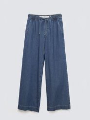 Jeansy damskie wide z pasem na gumkę niebieskie Suzie 387. Niebieskie jeansy BIG STAR, l, bez wzorów, z denimu, eleganckie, z podwyższonym stanem. Za 299.99 zł.