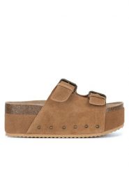Badura Klapki TS6208-01 Brązowy. Brązowe klapki Badura, bez wzorów, bez obcasa, bez zapięcia. Za 229.99 zł.