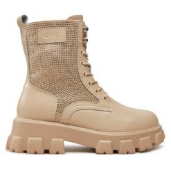 Botki GOE. Brązowe botki GOE, bez wzorów, bez obcasa, na płaskiej podeszwie, bez zapięcia. Za 409.99 zł.