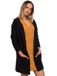Made of emotion Kardigan w kolorze antracytowym rozmiar: L/XL. Czarne swetry Made Of Emotion, l, bez wzorów, z wełny, bez ramiączek. Za 227.45 zł.