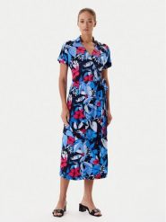 Tatuum Sukienka letnia Zerwi T2542.976 Niebieski Regular Fit. Niebieskie sukienki Tatuum, bez wzorów, z wiskozy, bez kołnierzyka, bez ramiączek. Za 259.99 zł.