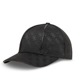 Czapka z daszkiem Guess. Czarne czapki z daszkiem Guess, z aplikacjami. Za 139.99 zł.