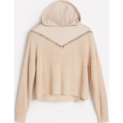 Dzianinowa bluza z kapturem - Kremowy. Bluzy marki Reserved. Za 139.99 zł.