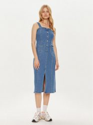Vero Moda Sukienka jeansowa Saila 10310393 Niebieski Regular Fit. Niebieskie sukienki Vero Moda, m, bez wzorów, z bawełny, bez kołnierzyka, bez ramiączek. Za 239.99 zł.