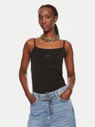 Boss Top Bea 50525698 Czarny Slim Fit. Czarne topy Boss, m, bez wzorów, bez kołnierzyka, bez ramiączek. Za 139.99 zł.