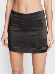 Gina Tricot Spódnica mini Rio 18497 Czarny Regular Fit. Czarne spódnice Gina Tricot, xl, bez wzorów, z syntetyku, mini. Za 99.99 zł.