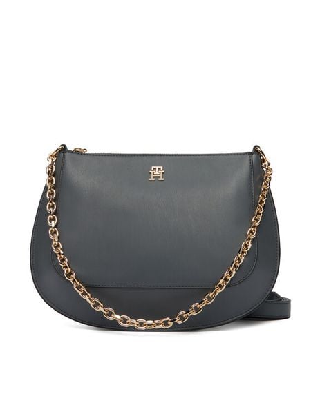 Tommy Hilfiger Torebka Th Glam Conv Med Crossover AW0AW18143 Szary. Szare torebki klasyczne Tommy Hilfiger, bez wzorów, ze skóry, bez dodatków. Za 649.99 zł.