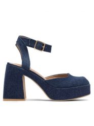 Jenny Fairy Sandały RYNE HY2153-1 Niebieski. Niebieskie sandały Jenny Fairy, bez wzorów, z materiału, bez obcasa, na słupku, bez zapięcia. Za 169.99 zł.