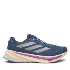 Buty do biegania adidas. Niebieskie buty do biegania adidas, bez wzorów, bez zapięcia, do biegania. Za 449.99 zł.